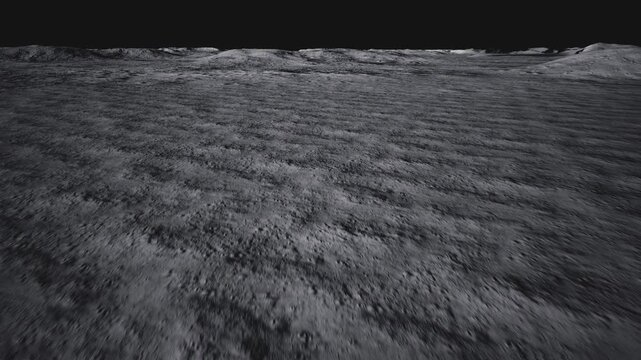 View of craters on the lunar surface as seen from earth. A journey across the moon&rsquo;s ground