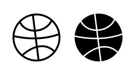 Basketball icon set vector. Basketball ball sign and symbol