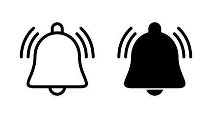 Bell Icon set vector. Notification sign and symbol for web site design