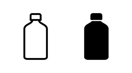 Bottle icon set vector. bottle sign and symbol