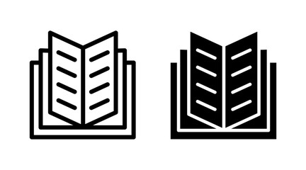 Book icon set vector. open book sign and symbol. ebook icon