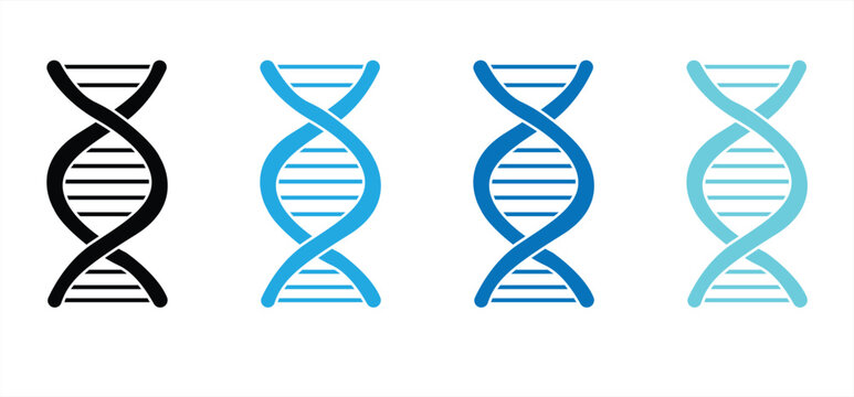 DNA icon vector. genetics, science, and biological research symbol. vector illustration.