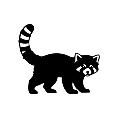 Fototapeta premium Aggressive red panda vector illutrator minimal