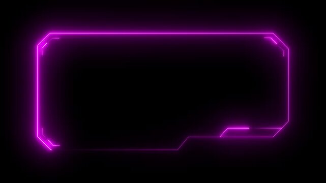 HUD frame border interface screen for data and video layouts. Square callout screen interface for data titles and information display. HUD screen border animation for interface.4k animation.