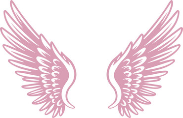 Obraz premium Simple Angel Wings Clipart