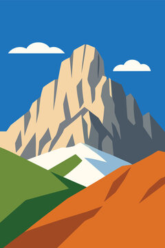 Ra Gusela Mountain Alpine Nature Concept