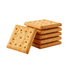 Fototapeta premium Stack of digestive biscuits on black background
