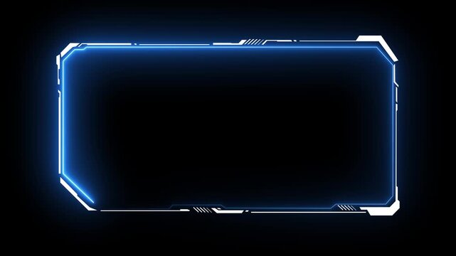 HUD display screen frames, info boxes and UI interface of future technology, modern user interface elements, hud control panel. High tech screen digital hologram window, gaming menu.HD video..