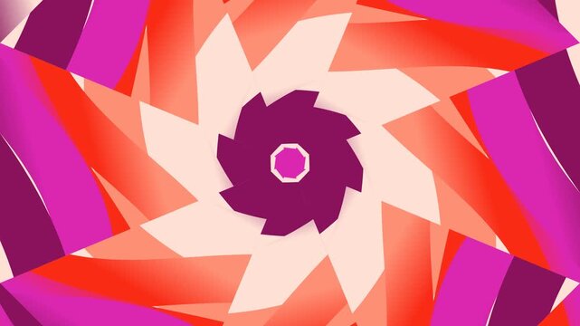 seamless abstract Radial Motion Graphic Pattern with Colorful Geometric Shapes