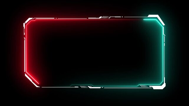 HUD display screen frames, info boxes and UI interface of future technology, modern user interface elements, hud control panel. High tech screen digital hologram window, gaming menu.HD video..