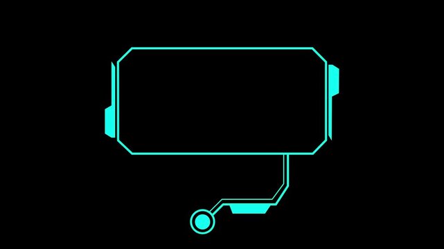 HUD data callout interface for screen information and system labels. Video interface element for dashboards, broadcasts, and tech overlays. Interface..