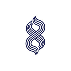 Naklejka premium Abstract Double Helix Symbol.