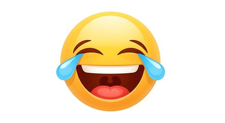 Laughing Emoji Face with Tears of Joy Icon.
