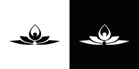 simple yoga logo vector
