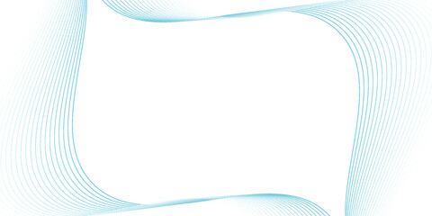 Abstract blue smooth waves on white background.Vector illustration. modern, eps10