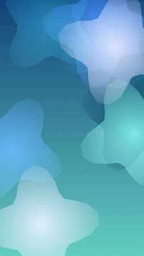 Soft Blue and Green Abstract Floral Shapes with Glow