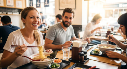 Travel to Japan, Japanese food, eating ramen