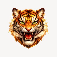 Obraz premium Fierce tiger head illustration