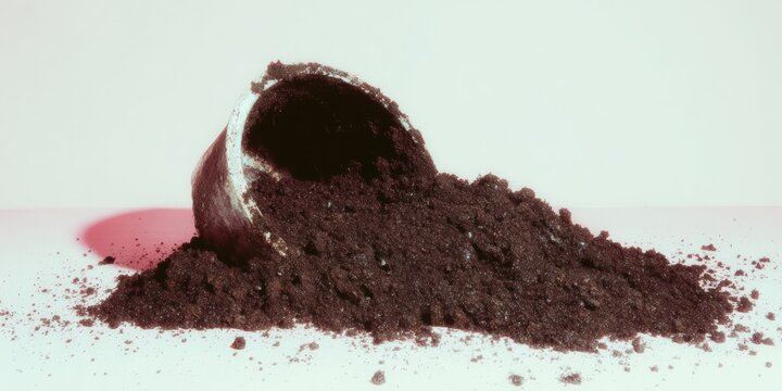 Groundhole burrow with textured soil and deep excavation pit for landscape design and environmental science isolated on white background with copy space for text