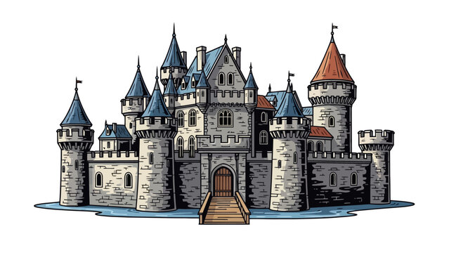 Medieval Castle Architecture Design.