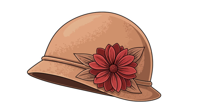 Pith Helmet with Flower.