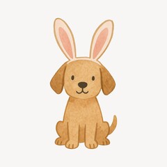Obraz premium Cute dog with bunny ears