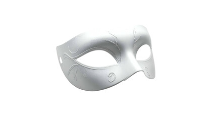 White Venetian Style Carnival Eye Mask.