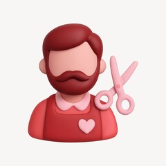 Obraz premium Barber icon with scissors.