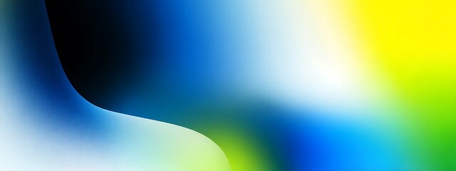 Abstract grainy gradient background, orange blue white yellow glowing color gradient shape, noise texture black backdrop web page banner poster and header design