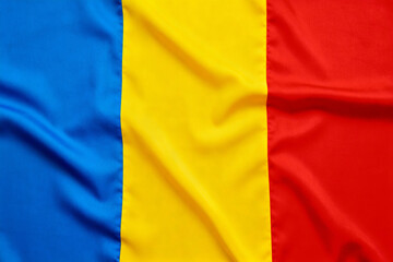 Fototapeta premium Romanian flag with blue yellow red