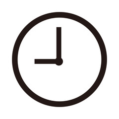 9時を指すアナログ時計のアイコン