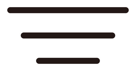 フィルターを表す3本線のアイコン