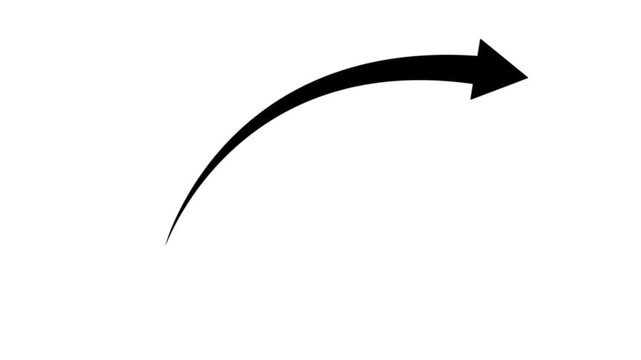 Animated down to up arrow animation. arrow icon animation on black background.. Reveal animation .