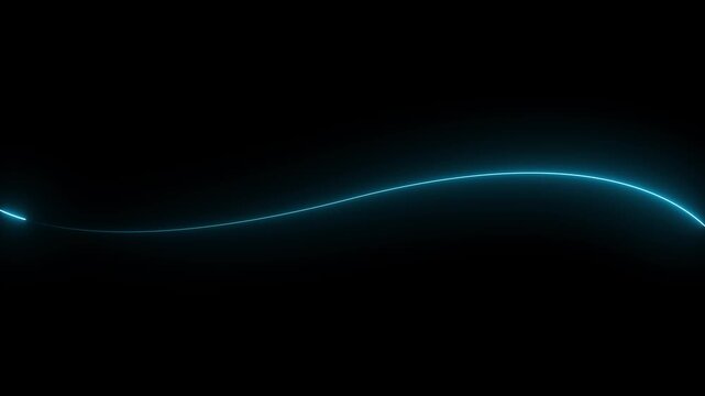 Abstract neon lights blinking lines moving animation on black background. futuristic technology line moving. glowing wave line sliding.