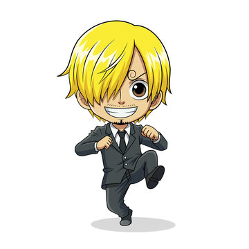 anime chibi yellow hair character