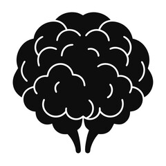 Human Brain Line Art Illustration &ndash; Anatomy Mind Vector Icon