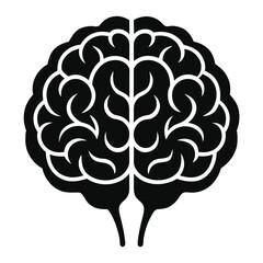 Human Brain Line Art Illustration &ndash; Anatomy Mind Vector Icon