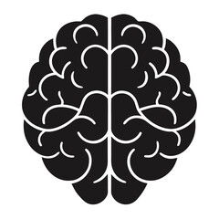 Human Brain Line Art Illustration &ndash; Anatomy Mind Vector Icon