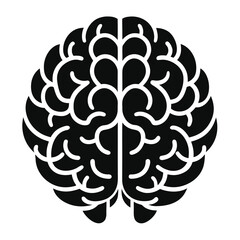 Human Brain Line Art Illustration &ndash; Anatomy Mind Vector Icon