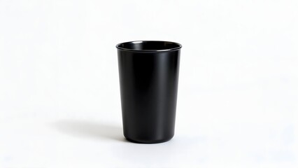 BlackCylindricalDrinkCup