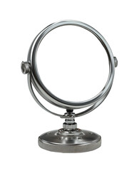 Studio pop filter with round mesh screen and adjustable arm isolated on white