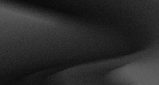 Deep black-charcoal gray gradient background with a strong grain texture, low-key lighting, and premium fluid shapes.