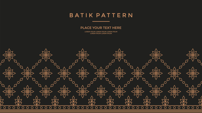 Elegant Batik Border Pattern on Dark Background