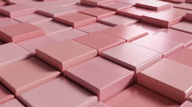 A dynamic abstract background features a pattern of pink and light pink raised