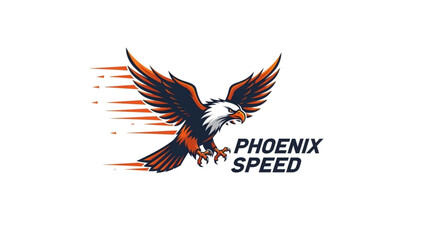 Obraz premium Phoenix Speed Eagle Logo Design.