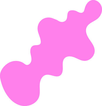 Cute Lineless Artisanal Abstract Pink Shape Decorative