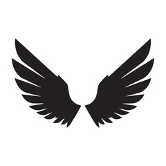 Fototapeta premium Angel Wings Symbol Logo Design