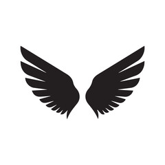 Fototapeta premium Angel Wings Symbol Logo Design