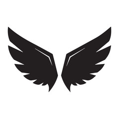 Obraz premium Angel Wings Symbol Logo Design