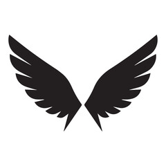 Obraz premium Angel Wings Symbol Logo Design